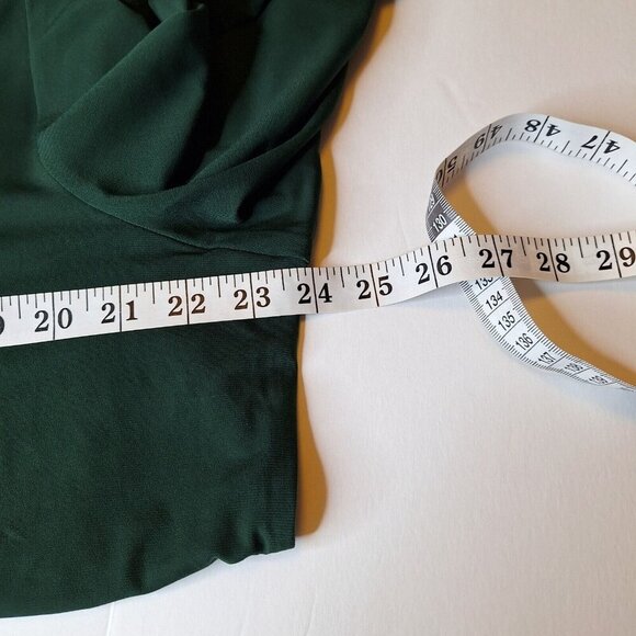 Premise Womens Tunic Top Size 1X Green Long Sleeve Studded‎ Zipper Front Stretch - Picture 13 of 13
